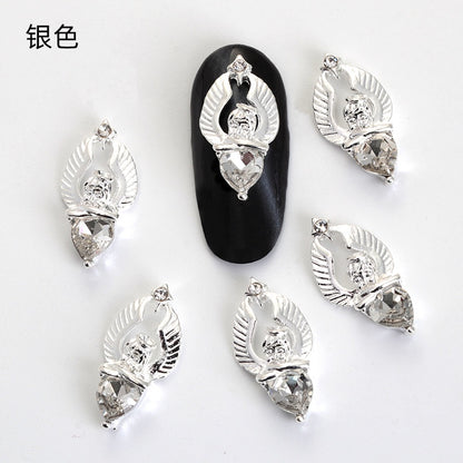 Nail Art Rhinestone Charms 2PCS Metal Alloy Logo 3D Nail Art Jewelry Decoration Accessories for Nails