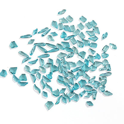 50pcs Flat Back Crystal Nail Parts Hearts 50 Pieces 3D Glass Rhinestones for Needlework Decoration Glitter Gems Design Fac