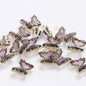 【2pcs】New Design Gem Designs Nail Butterfly Alloy Crystal Stones For Nail Art Decoration