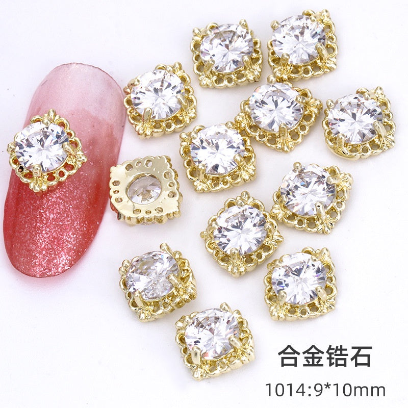 New Alloy Zircon Nail Accessories DIY Nail Paste Luxury Accessories