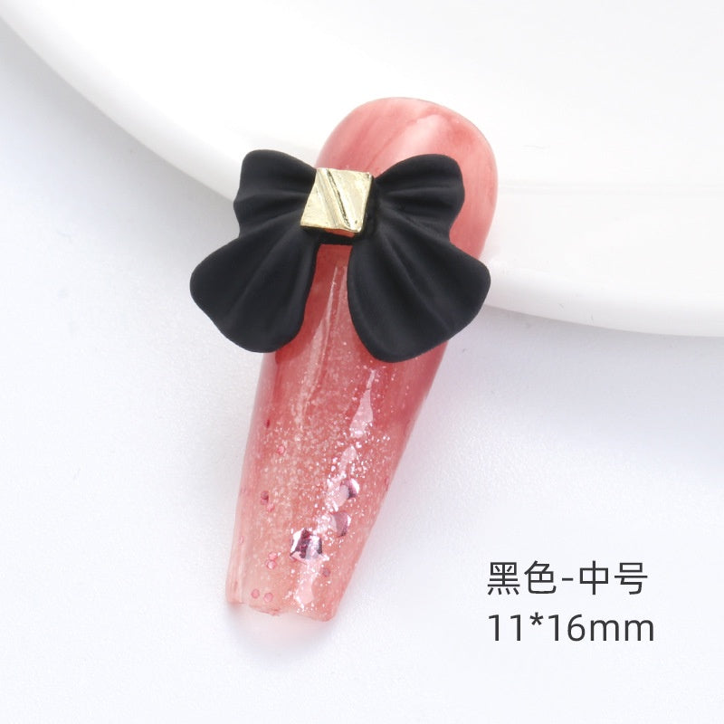 2PCS Bow Nail Decoration Crystal Metal Alloy Nail Art Rhinestones In The Shape of Bows for Nail Art Decoration