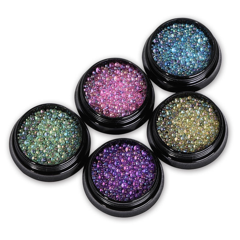 Mini Bubble Beads Nail Art Rhinestone Explosion Resin Boxed DIY Nail Art Accessories Decoration