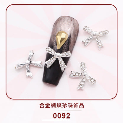 3D Nail Art Charms  Alloy Nail Jewelry Transparent Shiny Charm Metal Gemstone Fashion DIY Nail Art Decorations