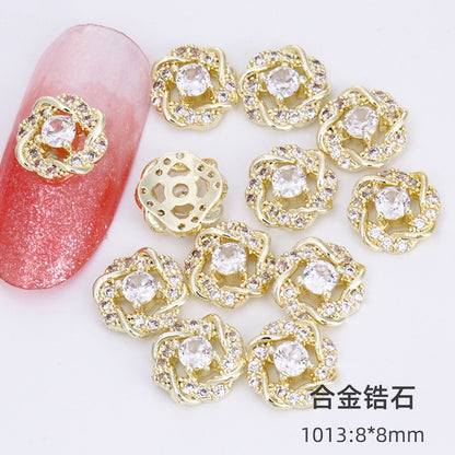 New Alloy Zircon Nail Accessories DIY Nail Paste Luxury Accessories