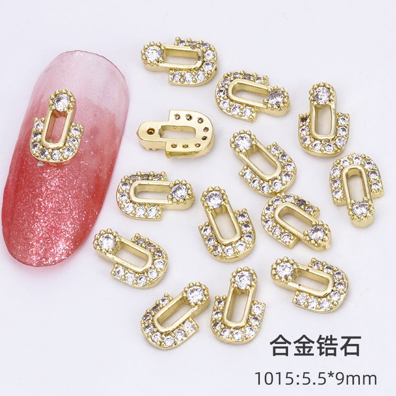 New Alloy Zircon Nail Accessories DIY Nail Paste Luxury Accessories