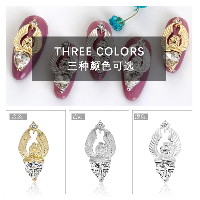 Nail Art Rhinestone Charms 2PCS Metal Alloy Logo 3D Nail Art Jewelry Decoration Accessories for Nails