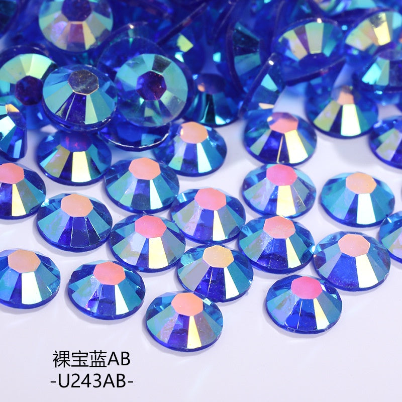 5mm 6mm Round Flatback High Quality Resin Gem Rhinestone DIY for Garment Nail Art Rhiestone
