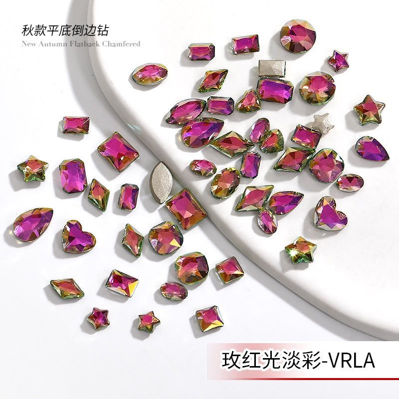 Flat Bottom Nail Art Crystal Autumn High-end K-grade Glass Diy Nail Stickers Decorative Rhinestones