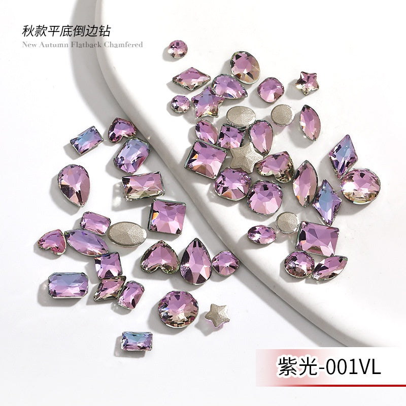 Flat Bottom Nail Art Crystal Autumn High-end K-grade Glass Diy Nail Stickers Decorative Rhinestones