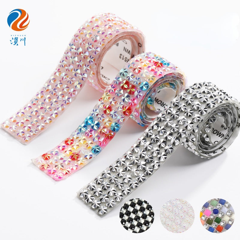 Multi-specification Diy resin rhinestone head crafts glue jewelry accessories hot rhinestone strips
