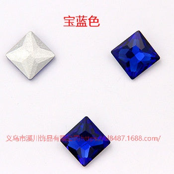High Quality Square Crystal AB Rhinestone Flatback Glass Sew On Stone For Garment