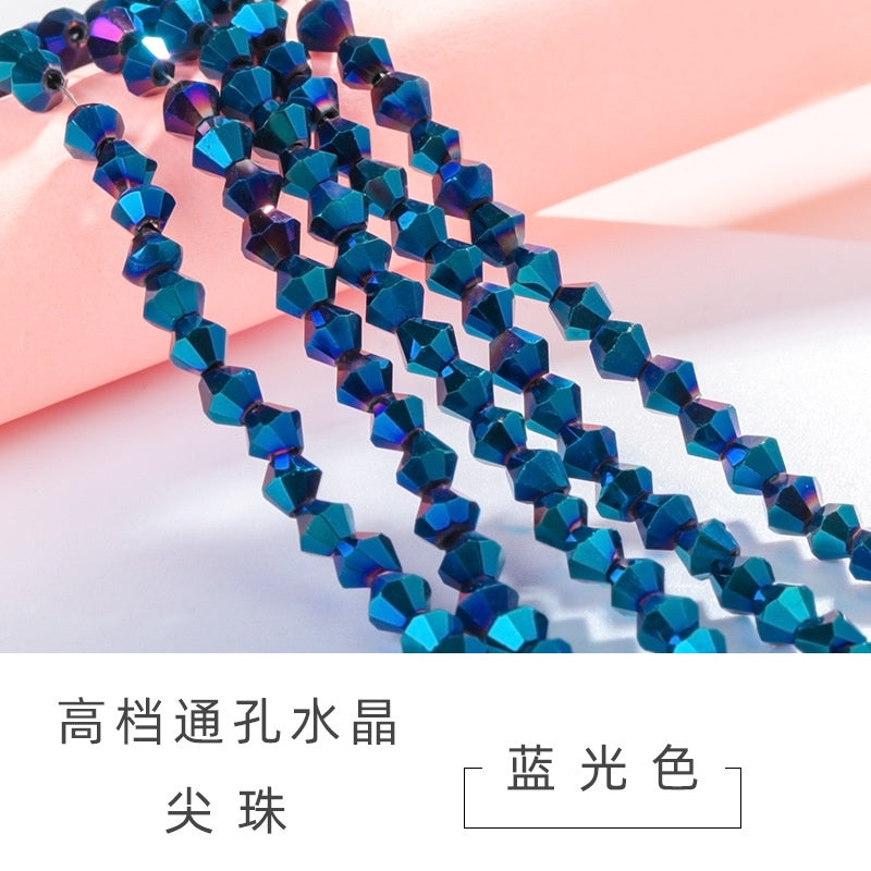 4mm 21 Colors Bicone Shaped Crystal Stone Loose Necklace Bracelet Earring Glass Rhinestone Beads