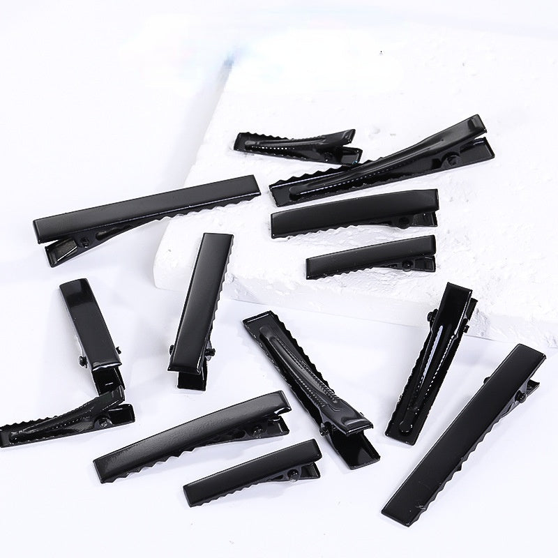 Fashion DIY Black Duckbill Clip Hair Accessories Headdress Handmade Bow Bottom Clip Clip Hair Cards