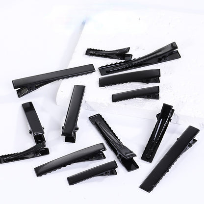 Fashion DIY Black Duckbill Clip Hair Accessories Headdress Handmade Bow Bottom Clip Clip Hair Cards