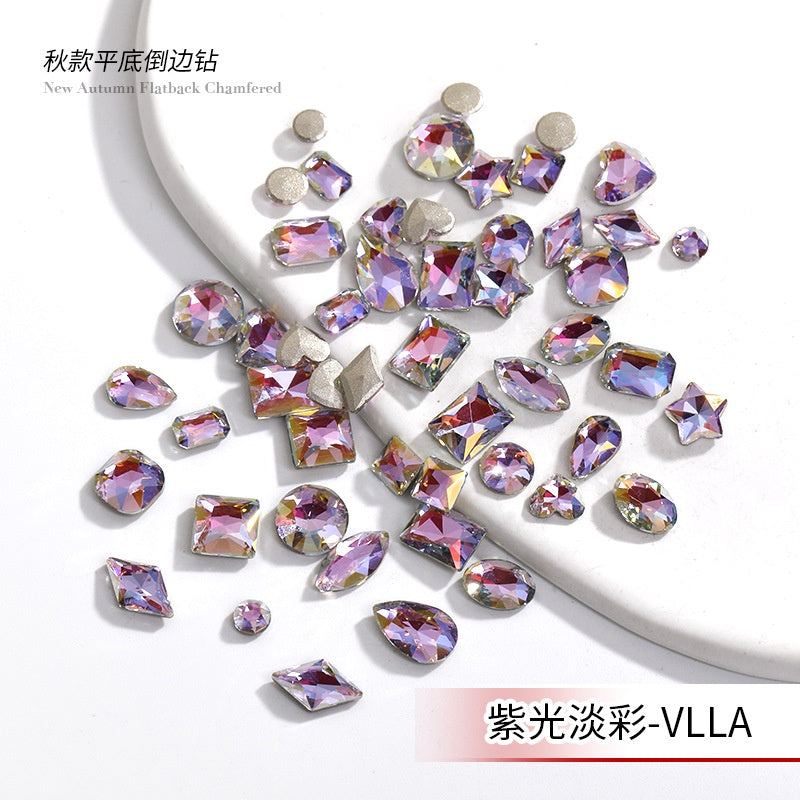 Flat Bottom Nail Art Crystal Autumn High-end K-grade Glass Diy Nail Stickers Decorative Rhinestones