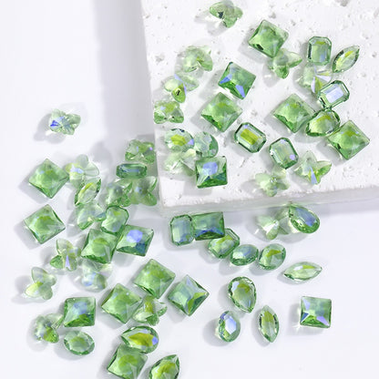 【ready stock】nail rhinestones hand accessories Korean wind Transparent Mixed Shapes Nails Art Decoration Professional Rhinestones Nail Art Rhinestones Mix