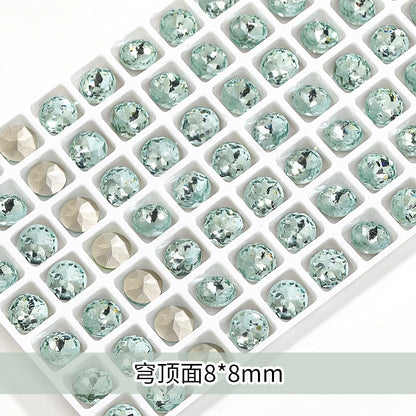 【Genuine in stock】Fashion accessories Accessories for jewelry High Quality Multi Shapes Light Azore Series Rhinestone Crystal Stones For Nail Art Decoration