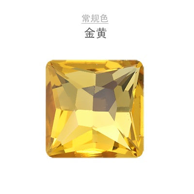 High Quality Square Crystal AB Rhinestone Flatback Glass Sew On Stone For Garment