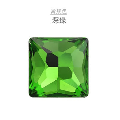 High Quality Square Crystal AB Rhinestone Flatback Glass Sew On Stone For Garment