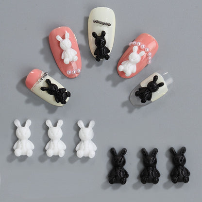 3D Rabbit Cartoon Diy Resin Nail Art Charms Accessories Ornament Decoration