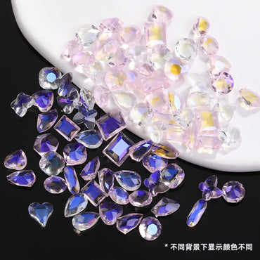 【Genuine in stock】nail rhinestones hand accessories Korean wind Transparent Mixed Shapes Nails Art Decoration Professional Rhinestones Nail Art Rhinestones Mix