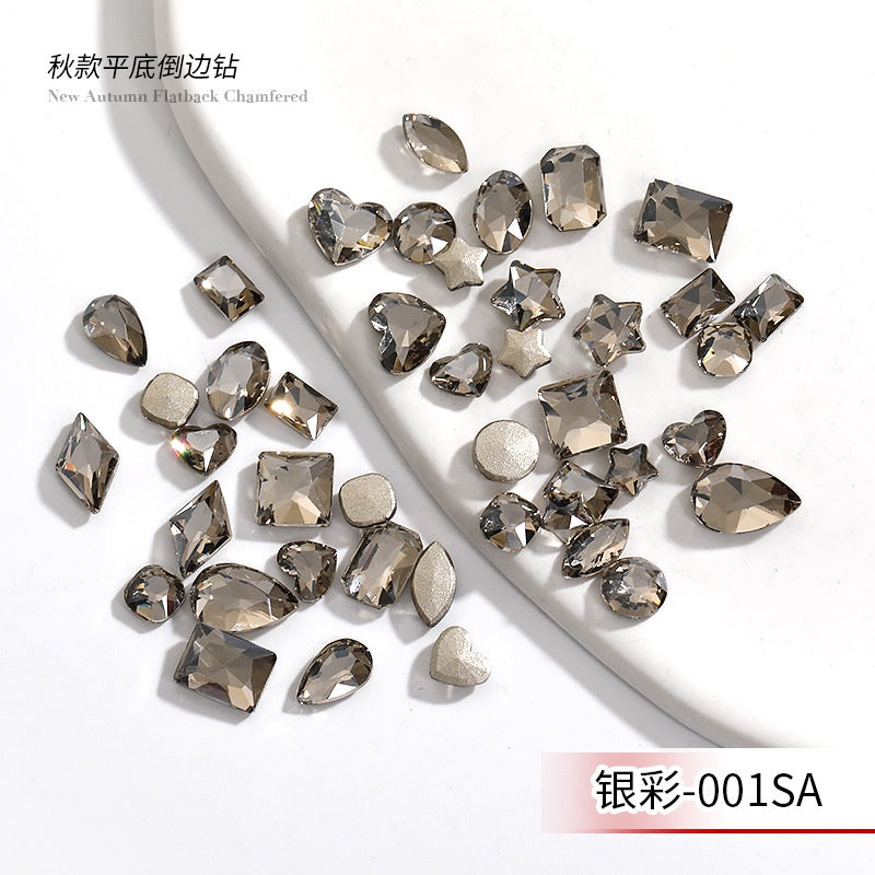 Flat Bottom Nail Art Crystal Autumn High-end K-grade Glass Diy Nail Stickers Decorative Rhinestones