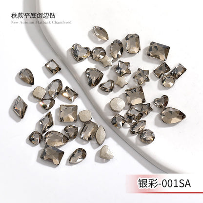 Flat Bottom Nail Art Crystal Autumn High-end K-grade Glass Diy Nail Stickers Decorative Rhinestones