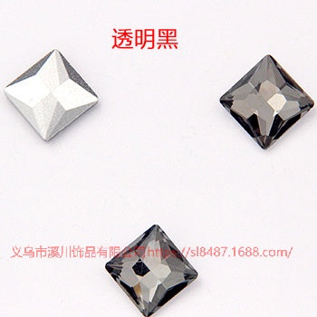 High Quality Square Crystal AB Rhinestone Flatback Glass Sew On Stone For Garment