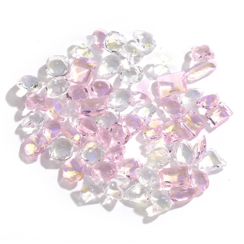 【ready stock】nail rhinestones hand accessories Korean wind Transparent Mixed Shapes Nails Art Decoration Professional Rhinestones Nail Art Rhinestones Mix