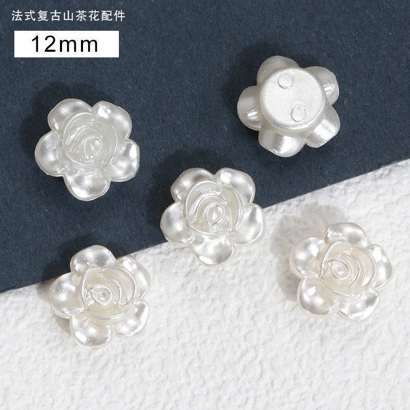 20PCS 12/16/18mm Pearl Color ABS French Hawthorn Accessories For Handmade DIY Jewelry Making