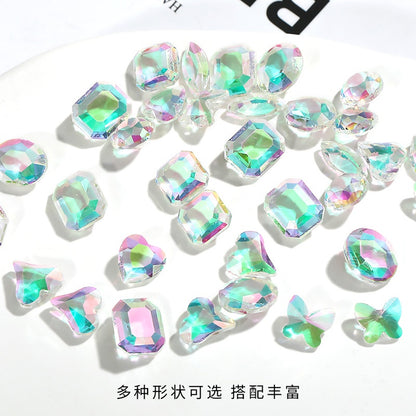 【Genuine in stock】nail rhinestones hand accessories Korean wind Transparent Mixed Shapes Nails Art Decoration Professional Rhinestones Nail Art Rhinestones Mix
