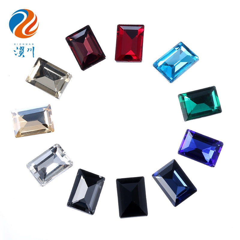 Rectangular Crystal Glass Drill Diy Mobile Phone Case Clothes Hat Stick Rhinestone Material