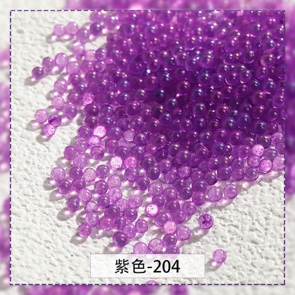 【Genuine in stock】nail rhinestones kawaii Nail jewelry Luminous Bubble Beads Nail Rhinestone DIY Handmade Fashion accessories