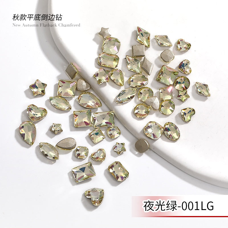 Flat Bottom Nail Art Crystal Autumn High-end K-grade Glass Diy Nail Stickers Decorative Rhinestones