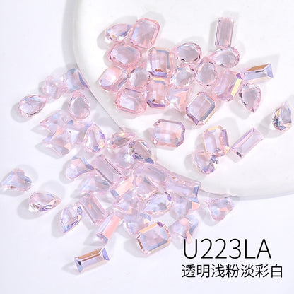 【ready stock】nail rhinestones hand accessories Korean wind Transparent Mixed Shapes Nails Art Decoration Professional Rhinestones Nail Art Rhinestones Mix