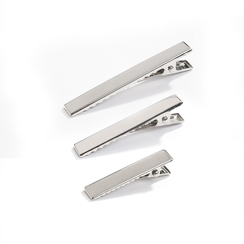 50pcs Rectangular Duckbill Clip（5.6cm/4.5cm/4.1cm/3.2cm）Metal Hairpin Simple Headdress Accessories Materials