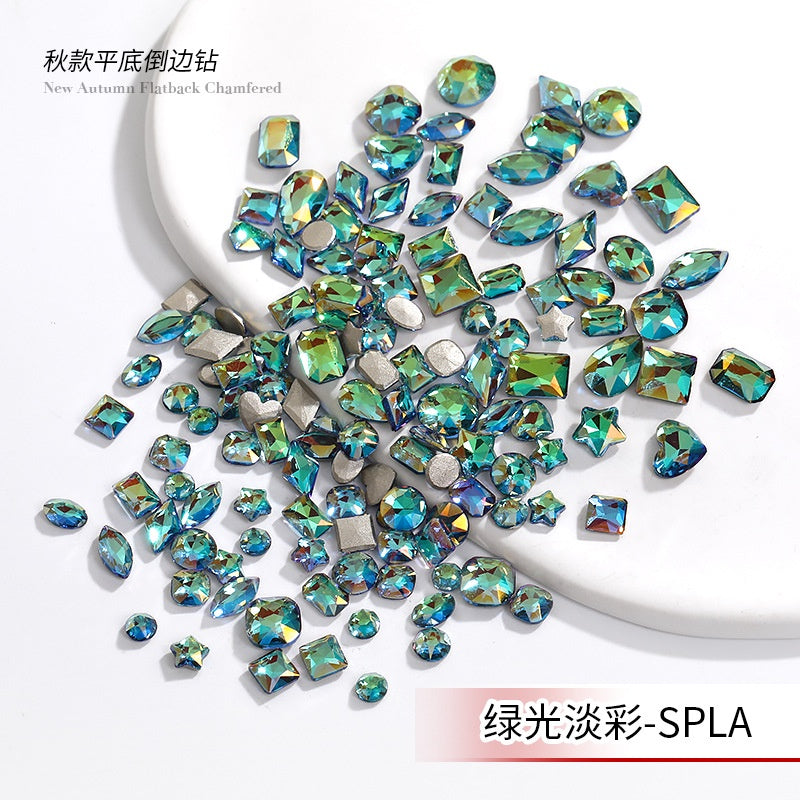 Flat Bottom Nail Art Crystal Autumn High-end K-grade Glass Diy Nail Stickers Decorative Rhinestones