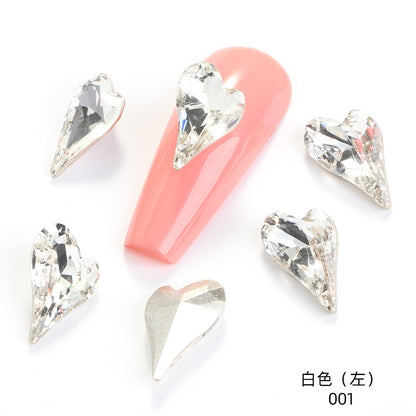 Rhinestone set Crystal K9 Sweet Heart Point Back 15mm Ab Heart K9 Crystal Rhinestones For Nail Decorations