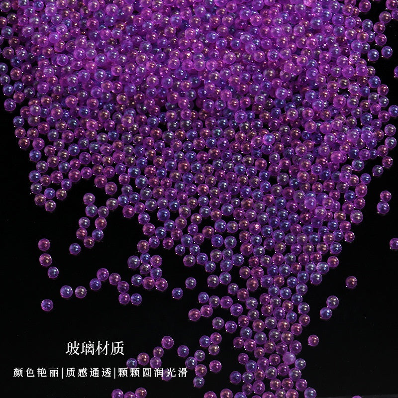 【Genuine in stock】nail rhinestones kawaii Nail jewelry Luminous Bubble Beads Nail Rhinestone DIY Handmade Fashion accessories