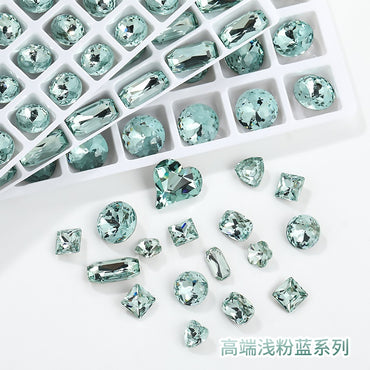 【ready stock】Fashion accessories Accessories for jewelry High Quality Multi Shapes Light Azore Series Rhinestone Crystal Stones For Nail Art Decoration