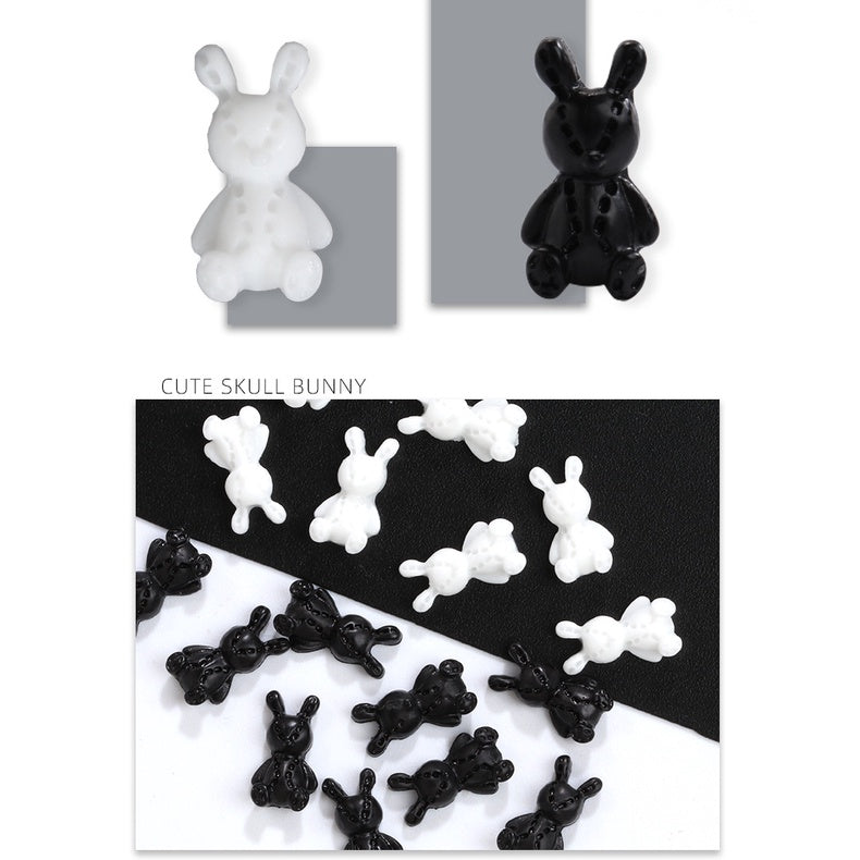 3D Rabbit Cartoon Diy Resin Nail Art Charms Accessories Ornament Decoration