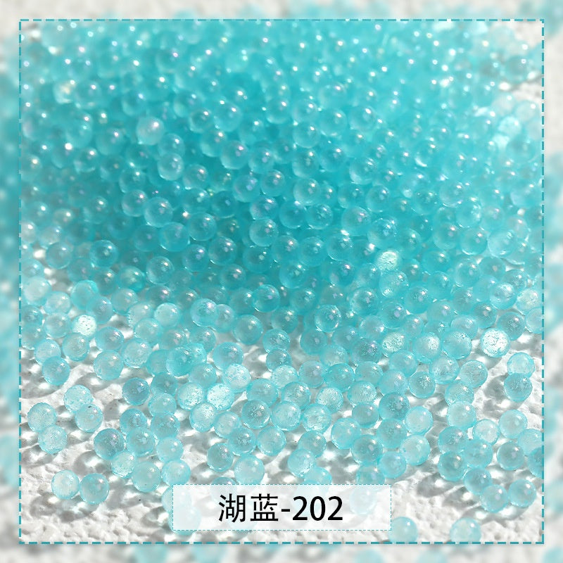 【Genuine in stock】nail rhinestones kawaii Nail jewelry Luminous Bubble Beads Nail Rhinestone DIY Handmade Fashion accessories