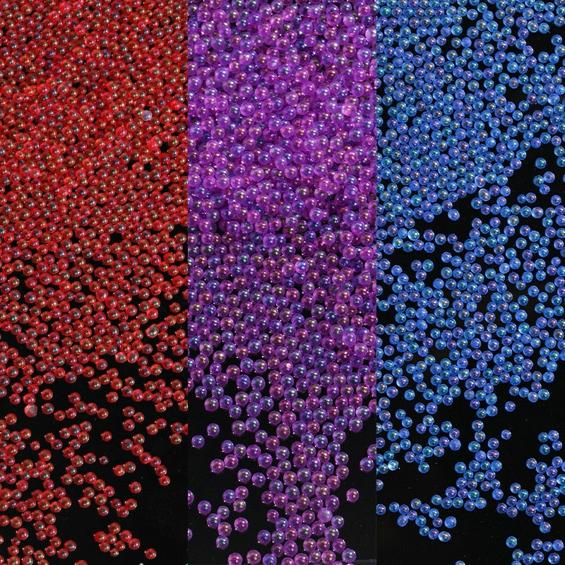 【Genuine in stock】nail rhinestones kawaii Nail jewelry Luminous Bubble Beads Nail Rhinestone DIY Handmade Fashion accessories