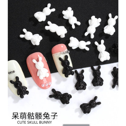 3D Rabbit Cartoon Diy Resin Nail Art Charms Accessories Ornament Decoration