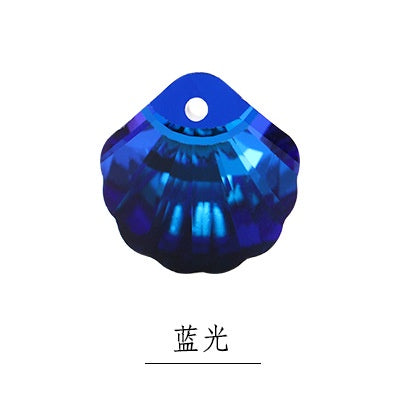【Genuine in stock】Fashion accessories rhinestones Shell Shaped 16mm 6 colors K9 Glass Crystal Stones Pendant with Single Hole for DIY Jewelry Making Hair Accessories