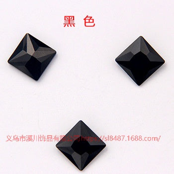 High Quality Square Crystal AB Rhinestone Flatback Glass Sew On Stone For Garment