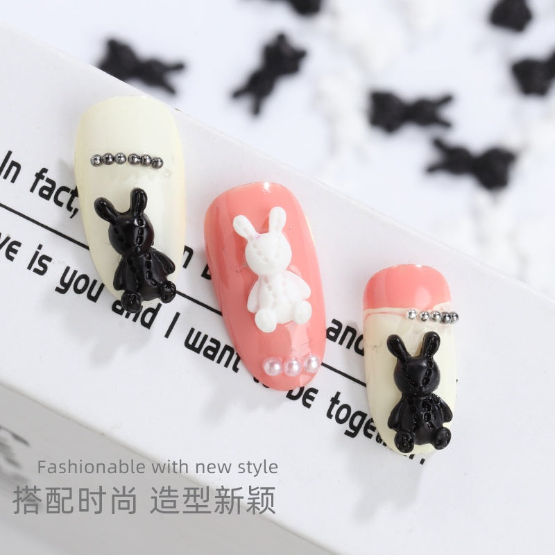 3D Rabbit Cartoon Diy Resin Nail Art Charms Accessories Ornament Decoration