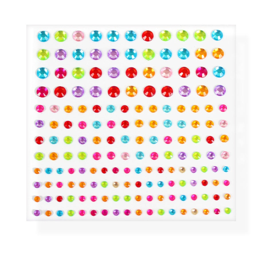 Cross-Border Hot Sell Face Rhinestone Diamond Sticker Eyebrow Eye Pad Forehead Face Decoration Acrylic Crystal Sticker Party Diamond Sticker