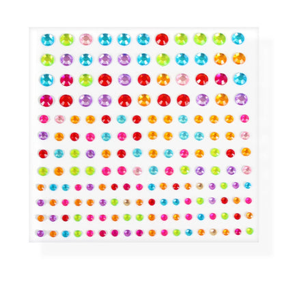 Cross-Border Hot Sell Face Rhinestone Diamond Sticker Eyebrow Eye Pad Forehead Face Decoration Acrylic Crystal Sticker Party Diamond Sticker