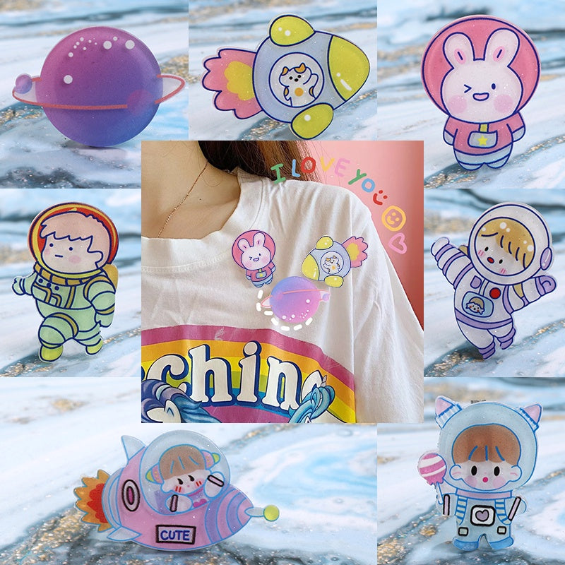 Korean Fashion Astronaut Brooch Jewelry